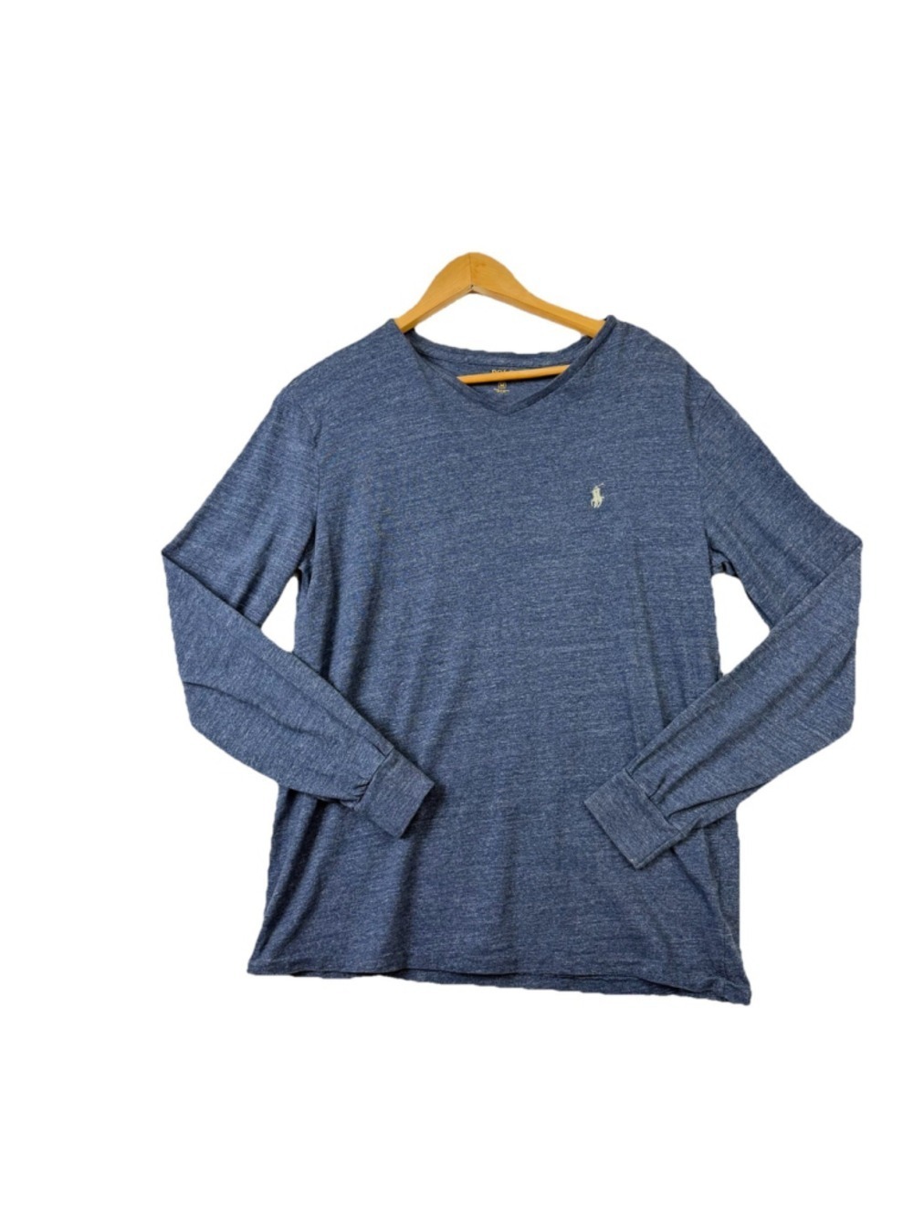 Polo Ralph Lauren Shirt Mens Heather Navy Long Sleeve Crewneck Medium Pony Logo